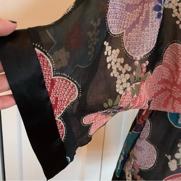 Bisou Bisou Sheer Kimono Top Size:4 - Picture 3 of 5